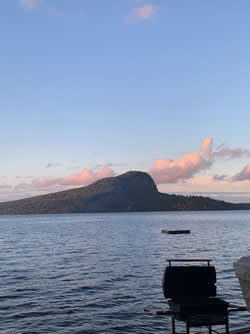 Mount Kineo at sunrise in the summer.